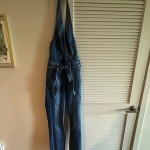 MOTHER Blue Denim Jumpsuit